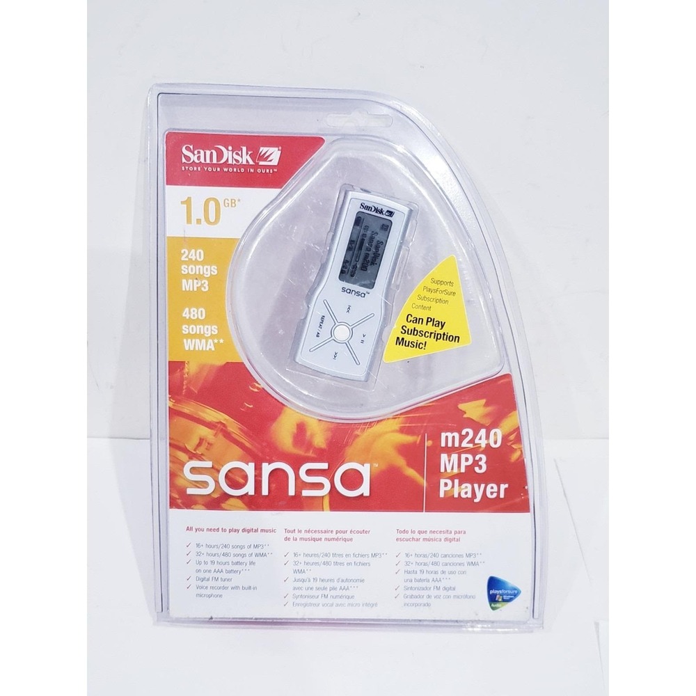 Sandisk Sansa M240 MP3 Player 1GB - New Sealed